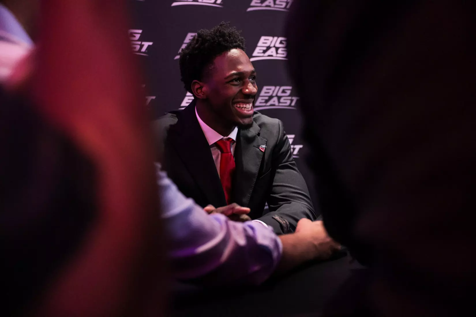 St. John's junior guard Ian Jackson at BIG EAST Media Day on Oct. 1, 2026, at the Marriott Marquis in Times Square.