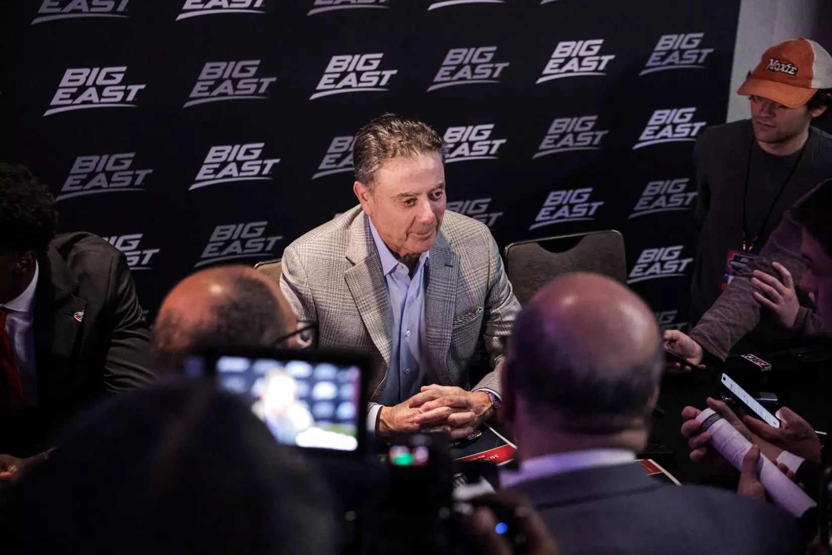 Head Coach Rick Pitino at BIG EAST Media Day on Oct. 1, 2026, at the Marriott Marquis in New York.