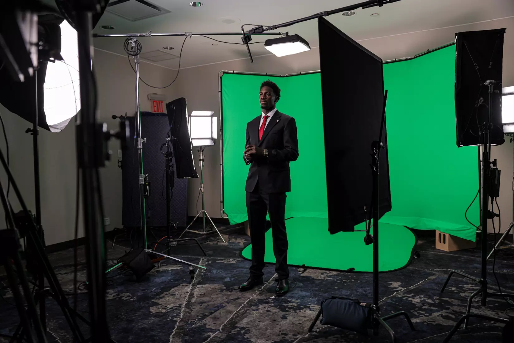 St. John's junior guard Ian Jackson at BIG EAST Media Day on Oct. 1, 2026, at the Marriott Marquis in Times Square.