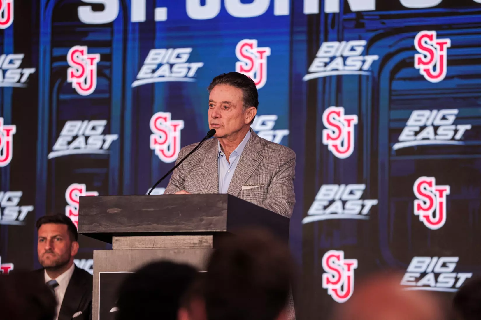 Head Coach Rick Pitino at BIG EAST Media Day on Oct. 1, 2026, at the Marriott Marquis in New York.