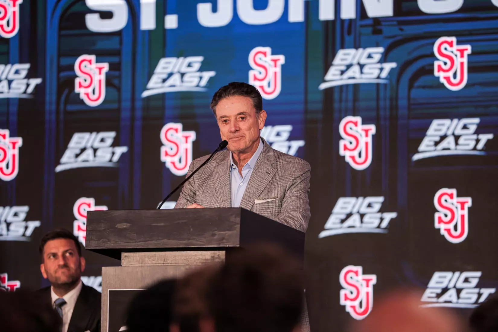 Head Coach Rick Pitino at BIG EAST Media Day on Oct. 1, 2026, at the Marriott Marquis in New York.