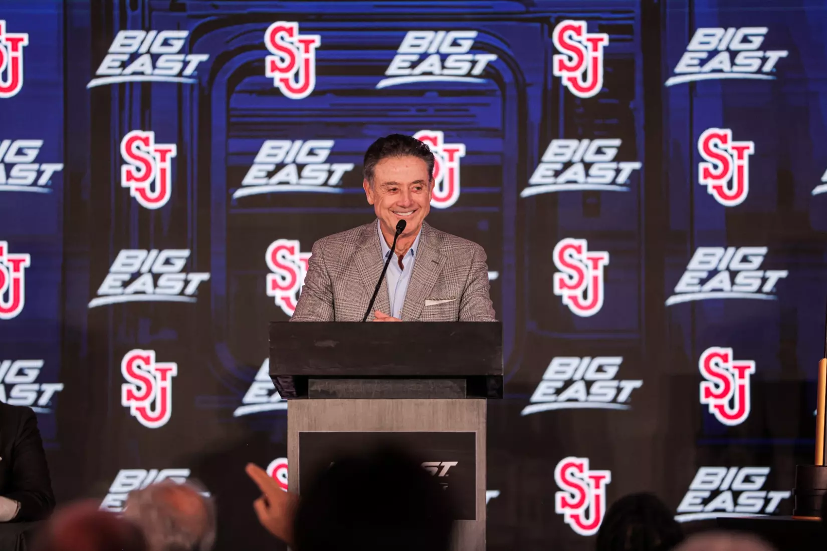 Head Coach Rick Pitino at BIG EAST Media Day on Oct. 1, 2026, at the Marriott Marquis in New York.