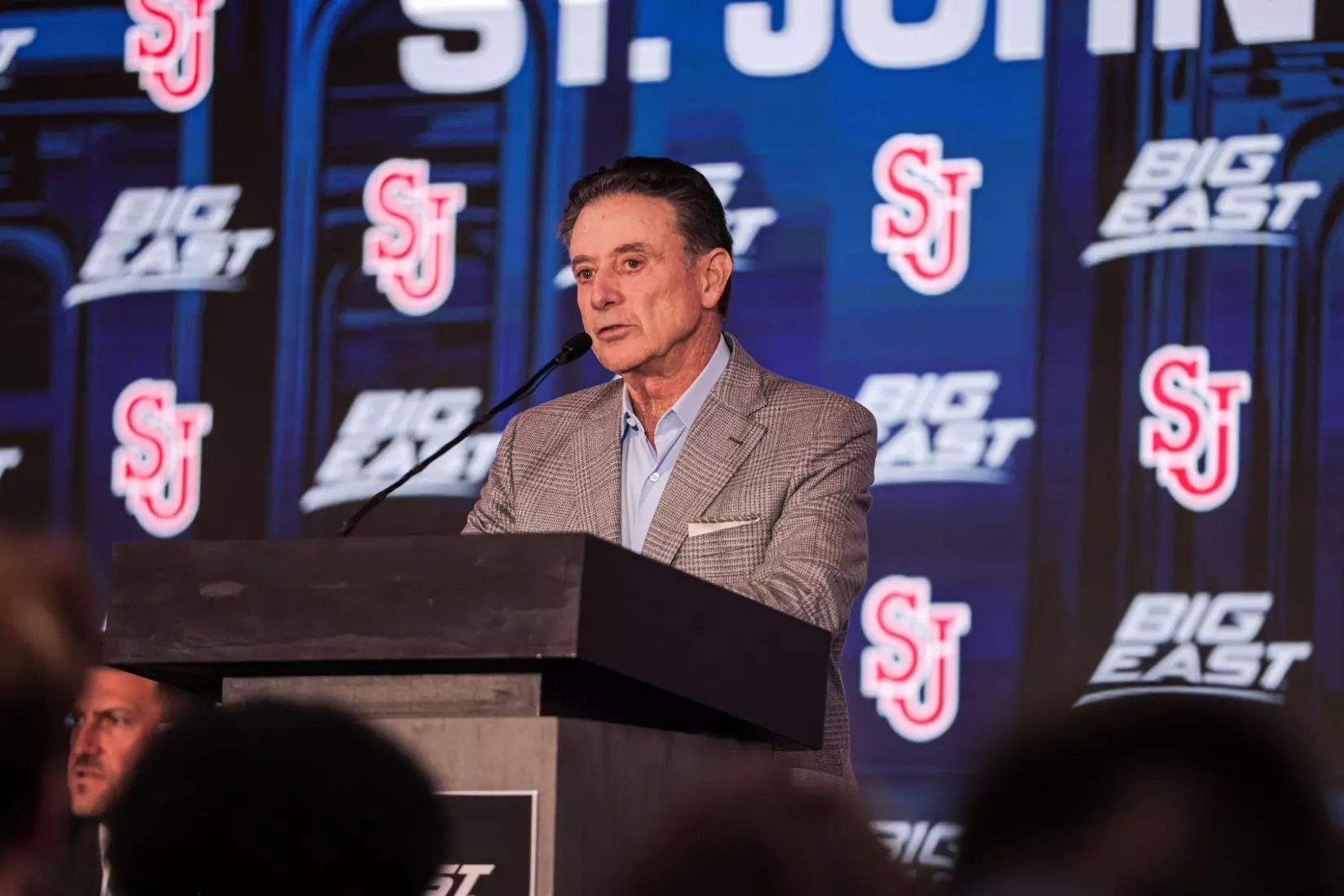 Head Coach Rick Pitino at BIG EAST Media Day on Oct. 1, 2026, at the Marriott Marquis in New York.