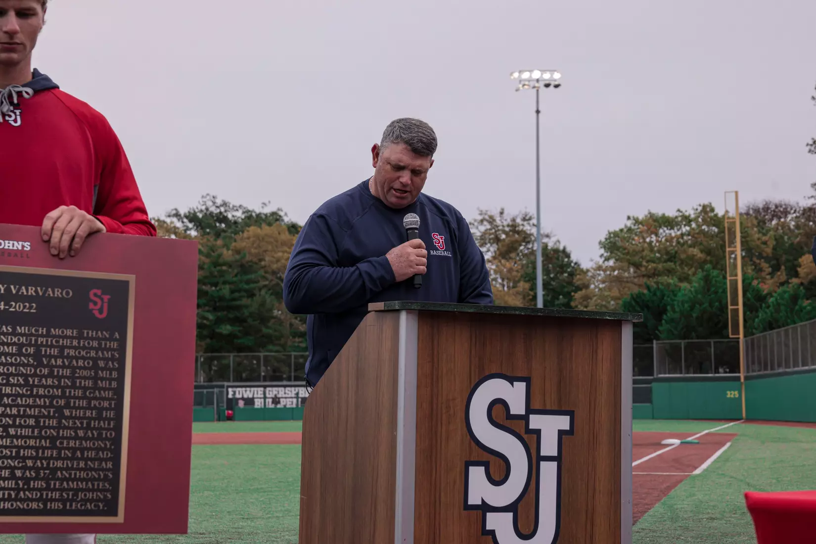 St. John's Baseball honoring the legacy of Michael Weinberg and Anthony Varvaro.