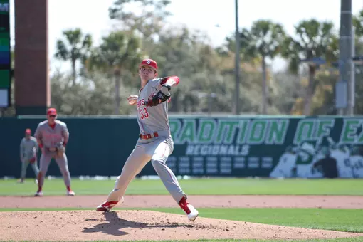 Liam O'Leary began his St. John’s career with a strong outing. The junior right-hander went five innings, allowing just one run and striking out four batters on 76 pitches.