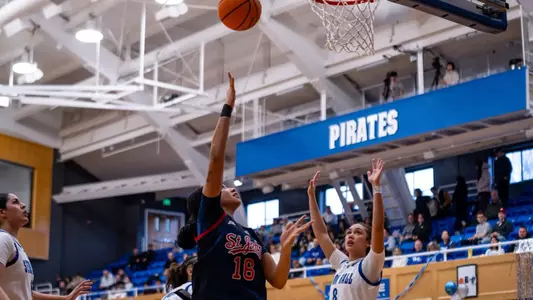 Daniela Abies dominated on both ends, pouring in a team-high 12 points on 50% shooting while ripping down a season-high 19 rebounds to go along with three assists and two blocks.