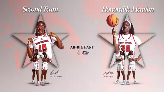 2025-26 All-BIG EAST Brooke Moore Second Team, Sa'Mya Wyatt Honorable Mention