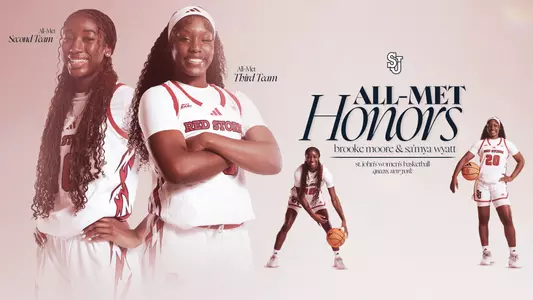 2026 MBWA DI WBB All-Met Honors: Brooke Moore (Second Team) and Sa'Mya Wyatt (Third Team)