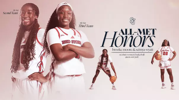 2026 MBWA DI WBB All-Met Honors: Brooke Moore (Second Team) and Sa'Mya Wyatt (Third Team)
