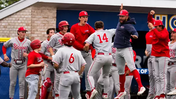 Jayder Raifstanger, Dylan Johnson and Team Celebrating Jayder's Home Run