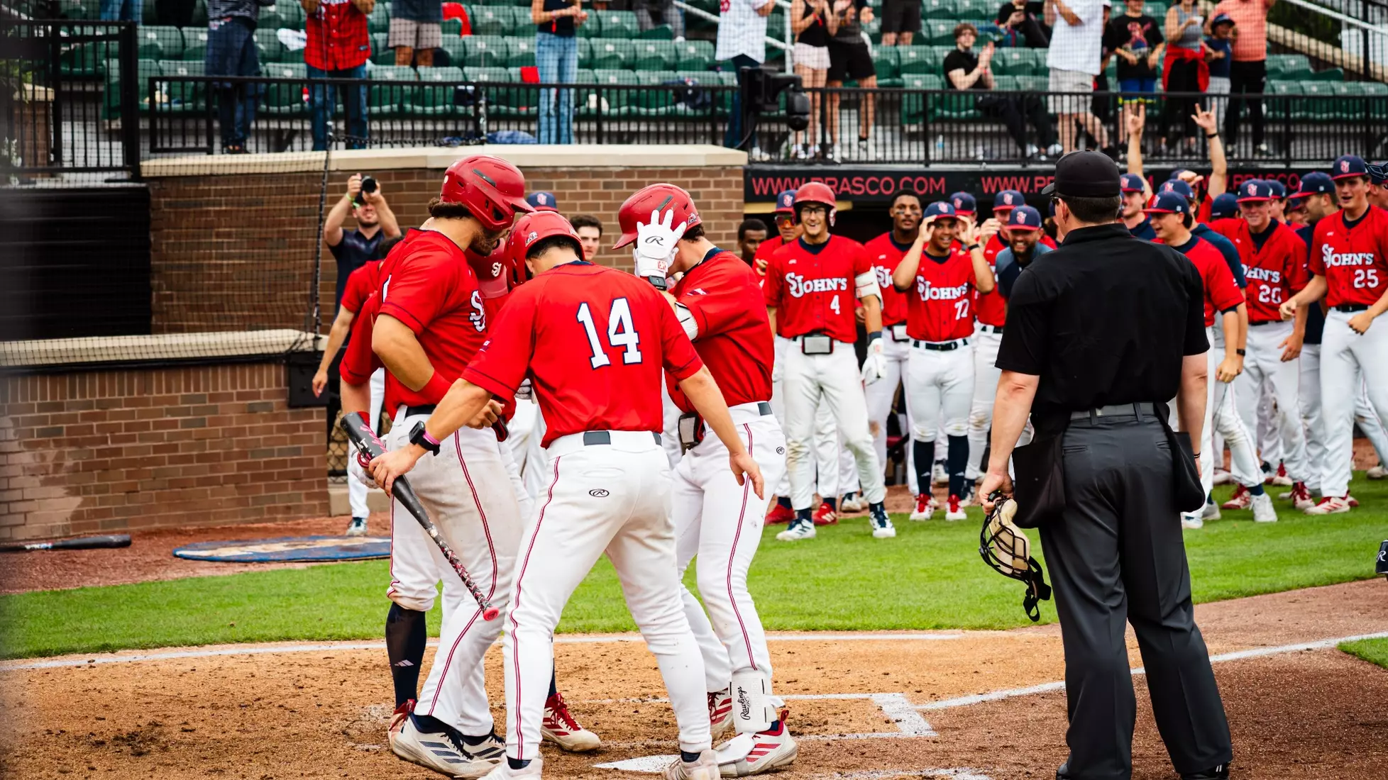 Will Cowan Home Run Team Celebration