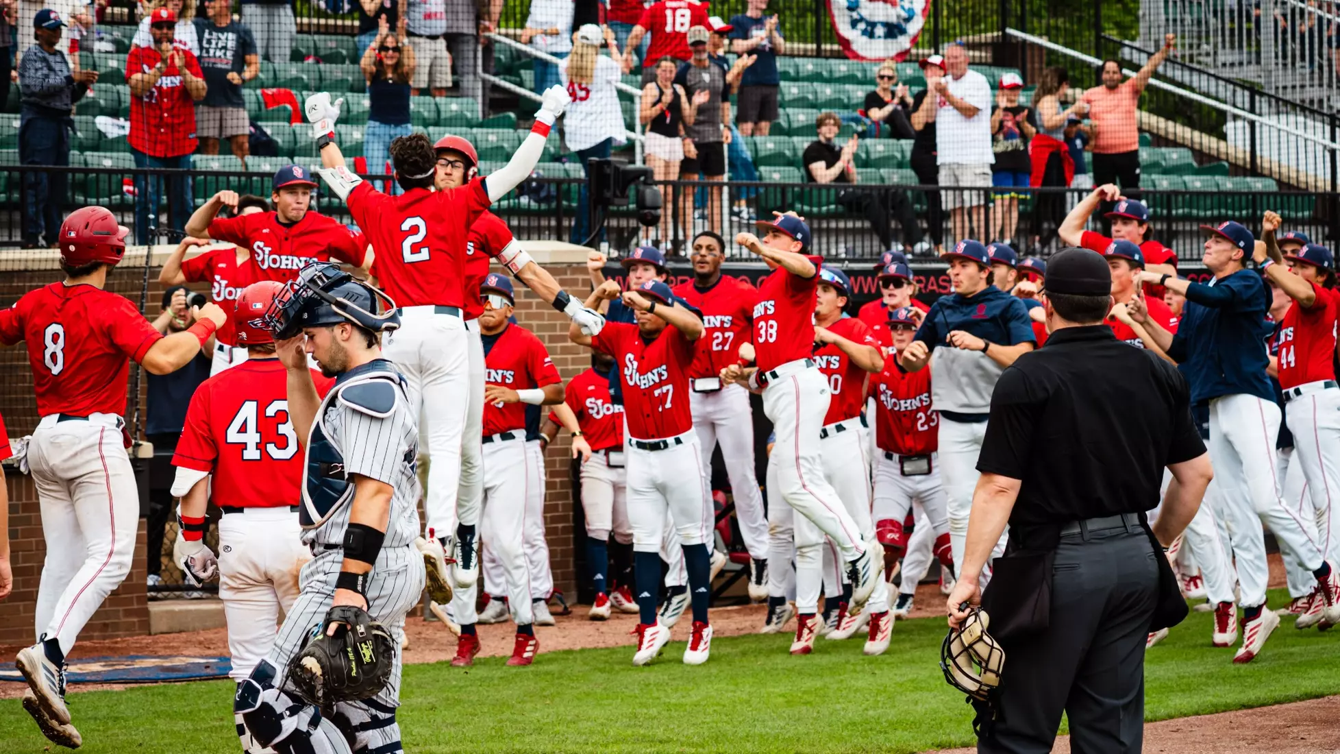 Will Cowan Home Run Team Celebration