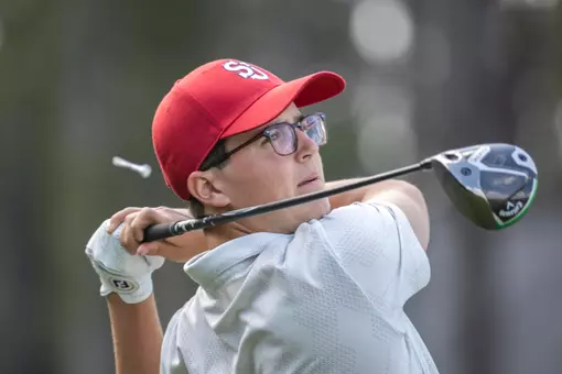 Men from the BIG EAST Conference play during the first round of the BIG EAST Men's Golf Tournament at Riverton Pointe Golf Club on Sunday, May 3, 2026, in Hardeeville, S.C. (BIG EAST/Photo by Stephen B. Morton)