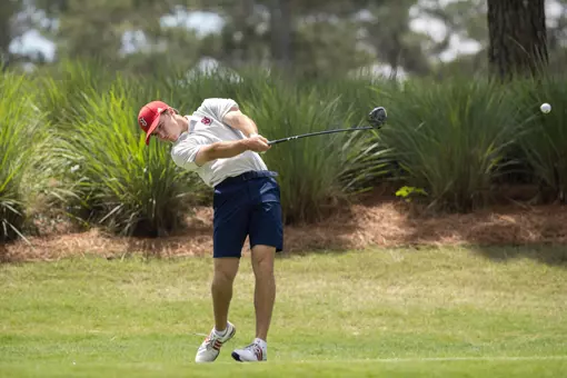 Men from the BIG EAST Conference play during the first round of the BIG EAST Men's Golf Tournament at Riverton Pointe Golf Club on Sunday, May 3, 2026, in Hardeeville, S.C. (BIG EAST/Photo by Stephen B. Morton)