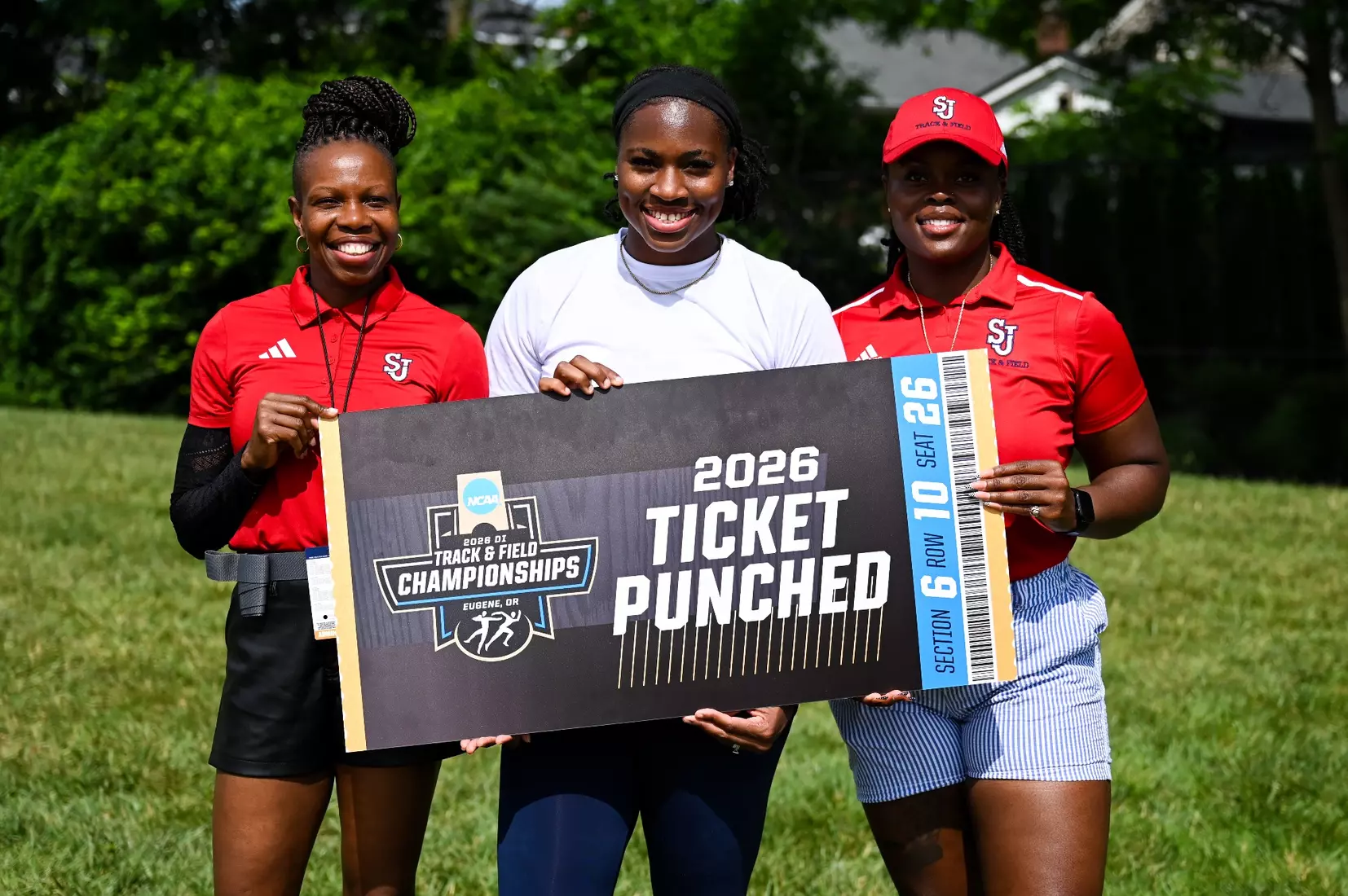 For the third time in her storied career, St. John’s track and field standout Jamora Alves punched her ticket to compete in the discus at the NCAA National Championship meet at historic Hayward Field in Eugene, Ore.