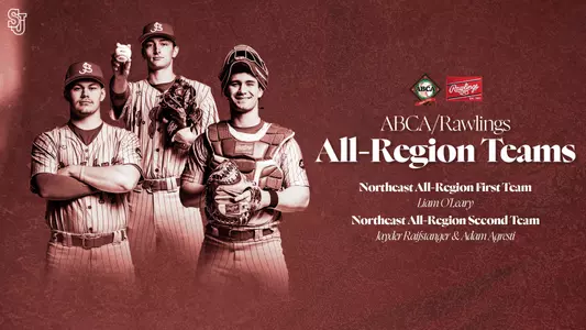 ABCA/Rawlings All-Region Teams: Liam O'Leary (First Team), Adam Agresti (Second Team), Jayder Raifstanger (Second Team)