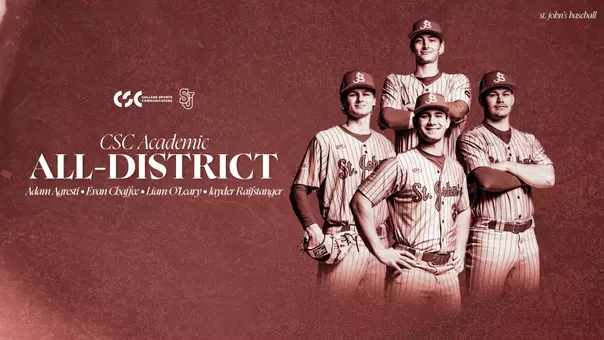 2026 Baseball CSC Academic All-District: Evan Chaffee, Jayder Raifstanger, Adam Agresti and Liam O'Leary