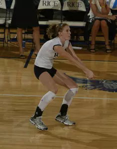 Sophomore Kristina Dennemann recorded 30 digs in Sunday's match.