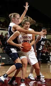 Catherine DuPont guards Stanford's Brooke Smith