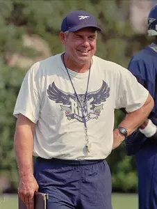 Rice head football coach Ken Hatfield