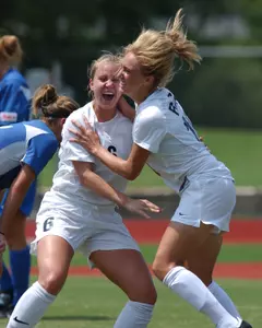 <b>After scoring the first goal of the game, Samantha Conn assistsed on both of Caitlin Robbins two goals.</b>