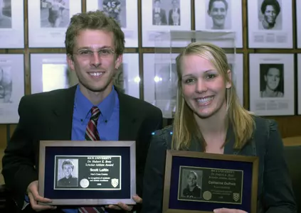 2006 Scholar-Athletes of the Year Scott Loftin and Catherine DuPont