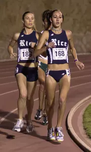 Marissa Daniels (r) and Sarah Yoder (l) went 2-3 in the 10,000
