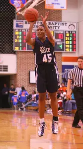 Tiffany Loggins pumped in game-highs with 20 points and 11 rebounds in Rice's 82-72 exhibition win over HBU.