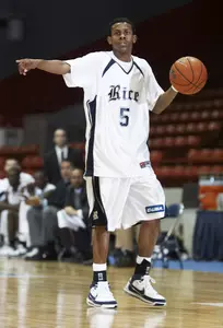 Freshman Jasen Williams made his first start for Rice Tuesday, scoring 11 points to go with five assists in the Owls' 61-55 loss to Richmond.