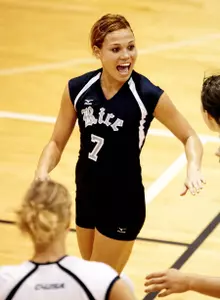 Rice All-Time Dig Leader Yvette Kirk