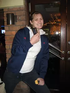 Valeriya Berezhynska left the holiday party with a gift card to Ruggles.