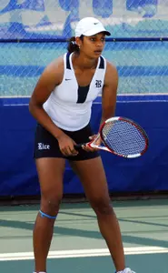 Varsha Shiva-Shankar came back from a 1-6, 0-3 hole to earn his first collegiate singles victory.