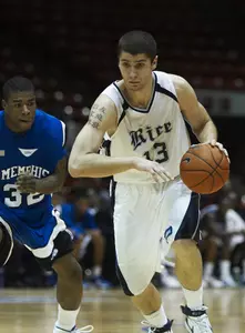 Rice forward Paulius Packevicius registered his seventh double-double of the season Wednesday against Memphis