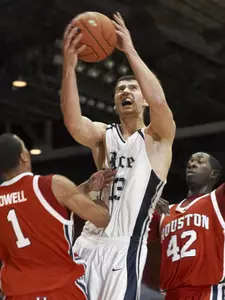 Paulius Packevicius had a career-high 20 rebounds to go with 16 points in a loss to Houston.
