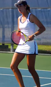 Ana Guzman notched a singles and doubles win Sunday at the ITA Southwest Regionals.
