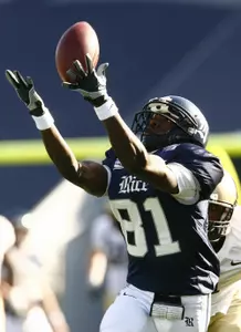 Jarett Dillard pulls in an 80-yard scoring pass from Chase Clement