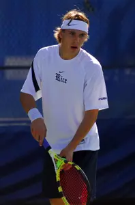 Christoph Müller was one of three Owls to win in three sets.