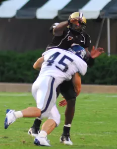 Tanner Shuck was part of a spirited Owls' defensive effort