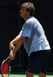 Tobias Scheil (pictured) teammed with Dennis Polyakov Friday for a doubles win.