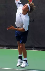 Christoph Müller notched two singles wins and paired with Sam Garforth-Bles for two doubles victories Friday at the HEB Baylor Invitational.