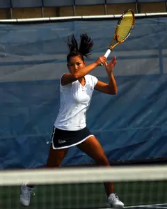 Julie Chao was one of three Rice tennis players to advance to the Round of 16 of the ITA Texas Regional.