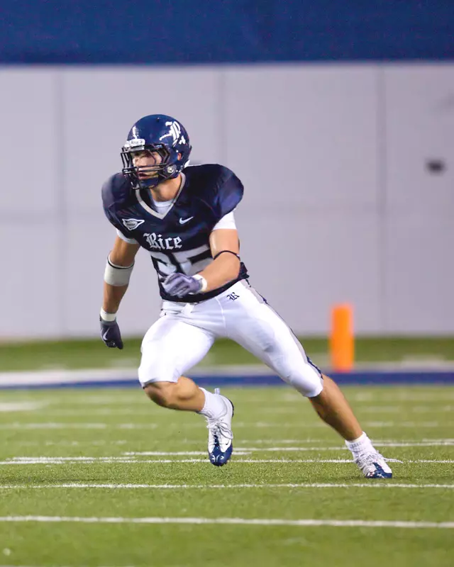 Rice defensive back Travis Bradshaw registered a career-high 14 tackles in loss at SMU.