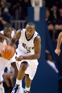 Tamir Jackson leads the Owls in scoring, averaging 10 points per game. Rice returns to action, playing host to Santa Clara on Wednesday.