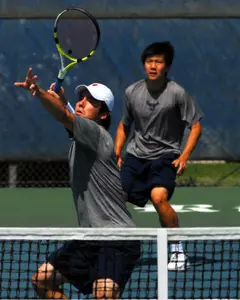 Bruno Rosa (front) and Isamu Tachibna will team at No. 2 Doubles in addition to playing at No. 1 and No. 4 in singles vs. LSU