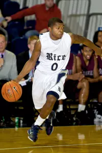 Freshman Trevan Abraham started at point guard in the Owls' exhibition game against TAMIU. He finished with two assists, two steals and no turnovers in 24 minutes of play.