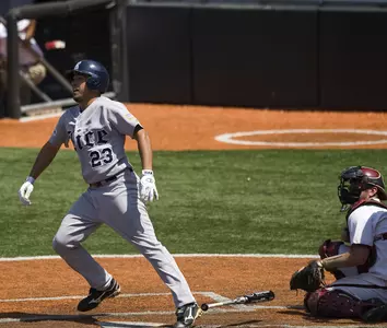 Anthony Rendon watches one of his record-setting three homers sail out of Disch-Falk Field