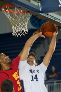 Arsalan Kazemi fell two assists shy of a triple-double, finishing with 18 points, 14 rebounds and eight assists in a win over St. Thomas.