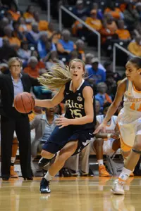 Megan Shafer had the first double-digit scoring game of her career at Texas State