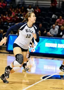 Laurie McNamara hit .476 in her last match at Tudor Fieldhouse