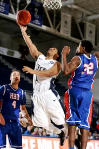 Max Guercy tallied 11 points and five rebounds in Saturday's win.
